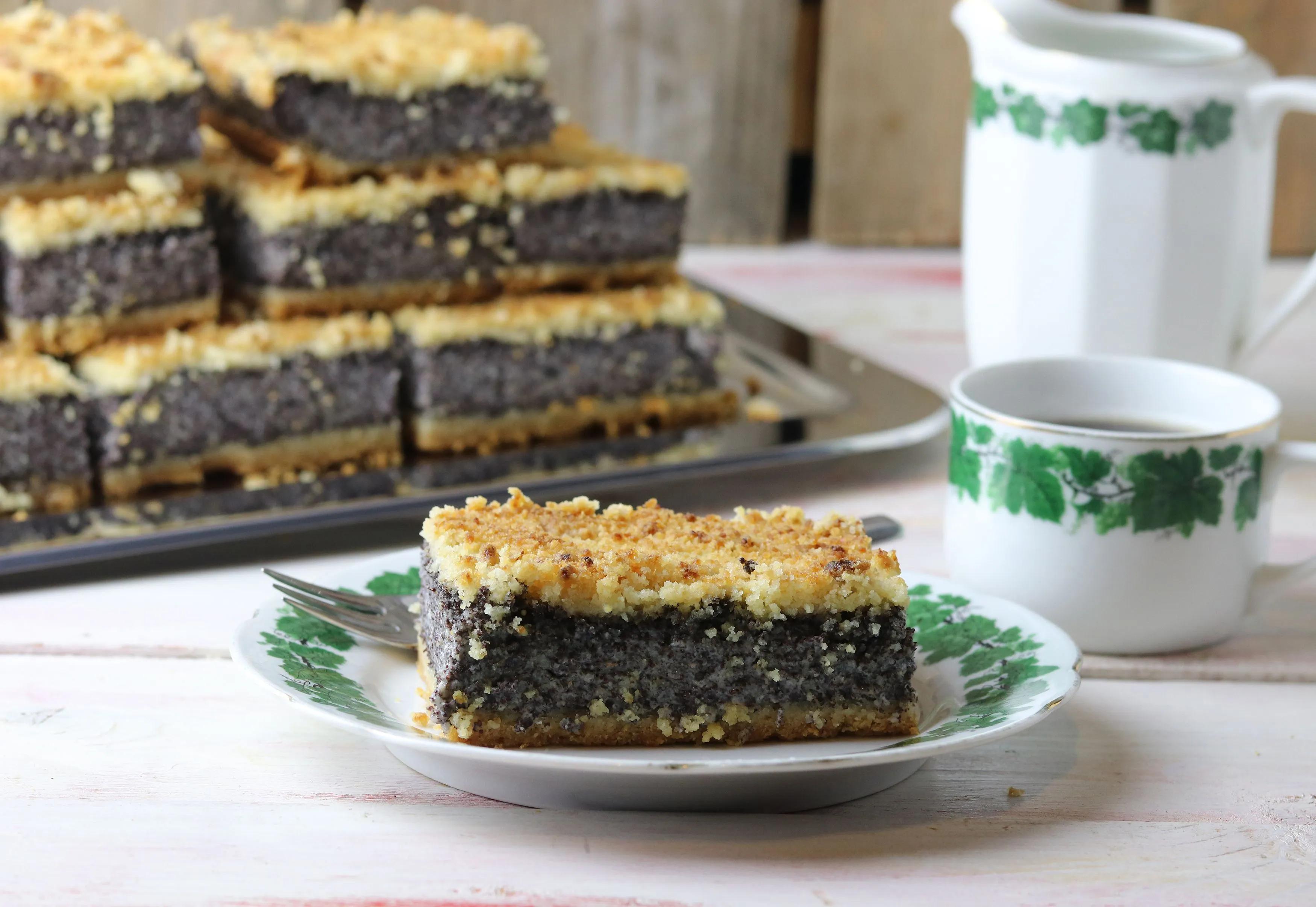 Mohnkuchen Vom Blech Mit Streuseln — Rezepte Suchen