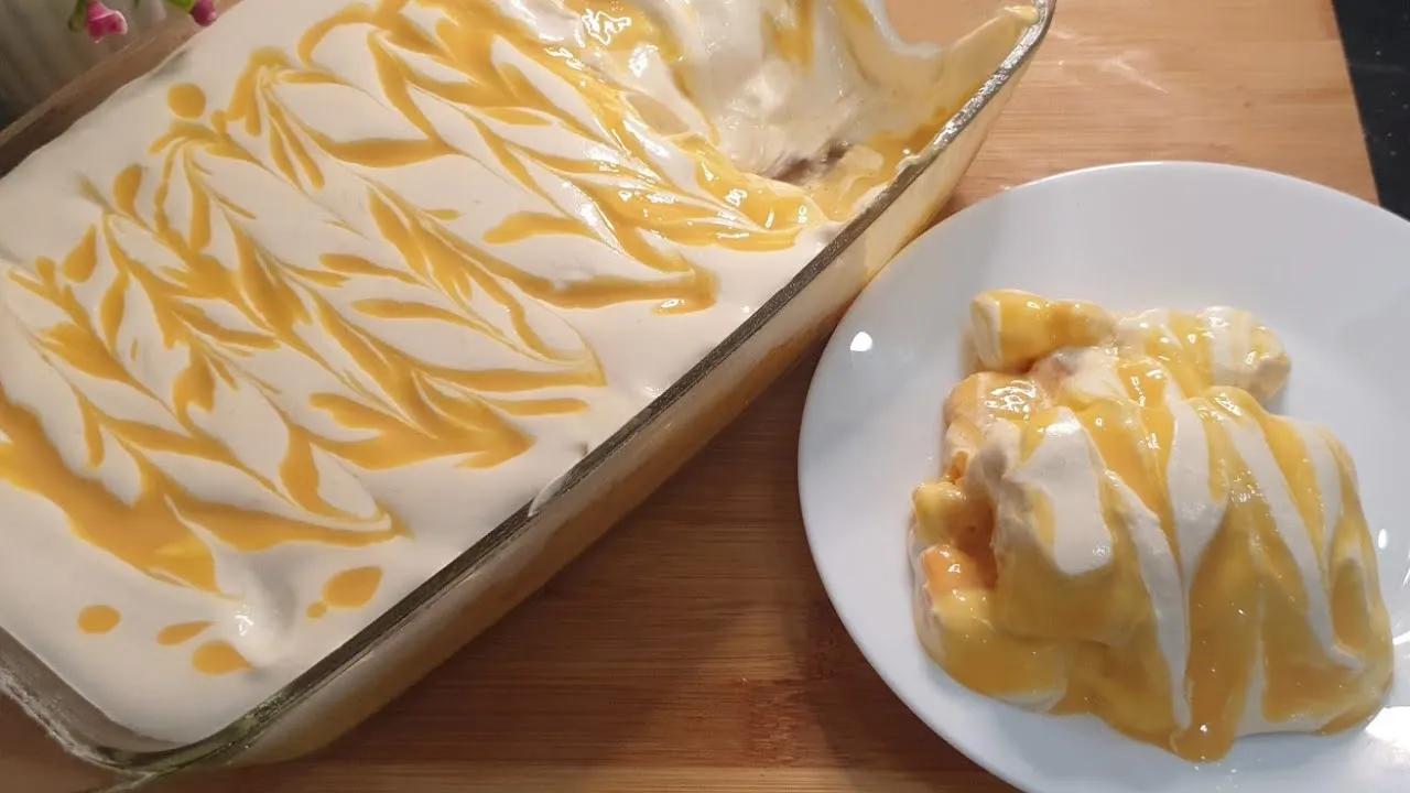 Easy Mango Dessert Recipe ♥️ | No Bake Mango Cake - The Busy Mom Blog