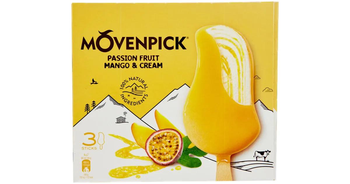 Buy Mövenpick Passion Fruit Mango Ice Cream Bars 3 Pieces (270ml ...