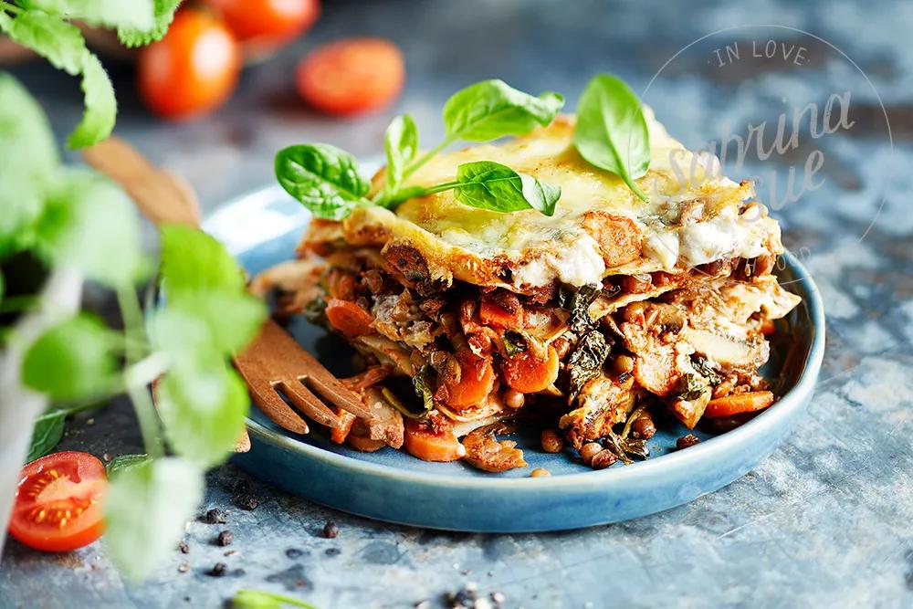 Linsen-Spinat Lasagne (vegan) - sabrinasue - in love with food