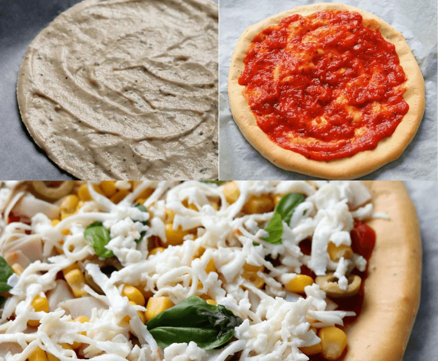 Fitness Rezept: Husgemachte Protein-Pizze mit Schinken, Mais und Oliven ...