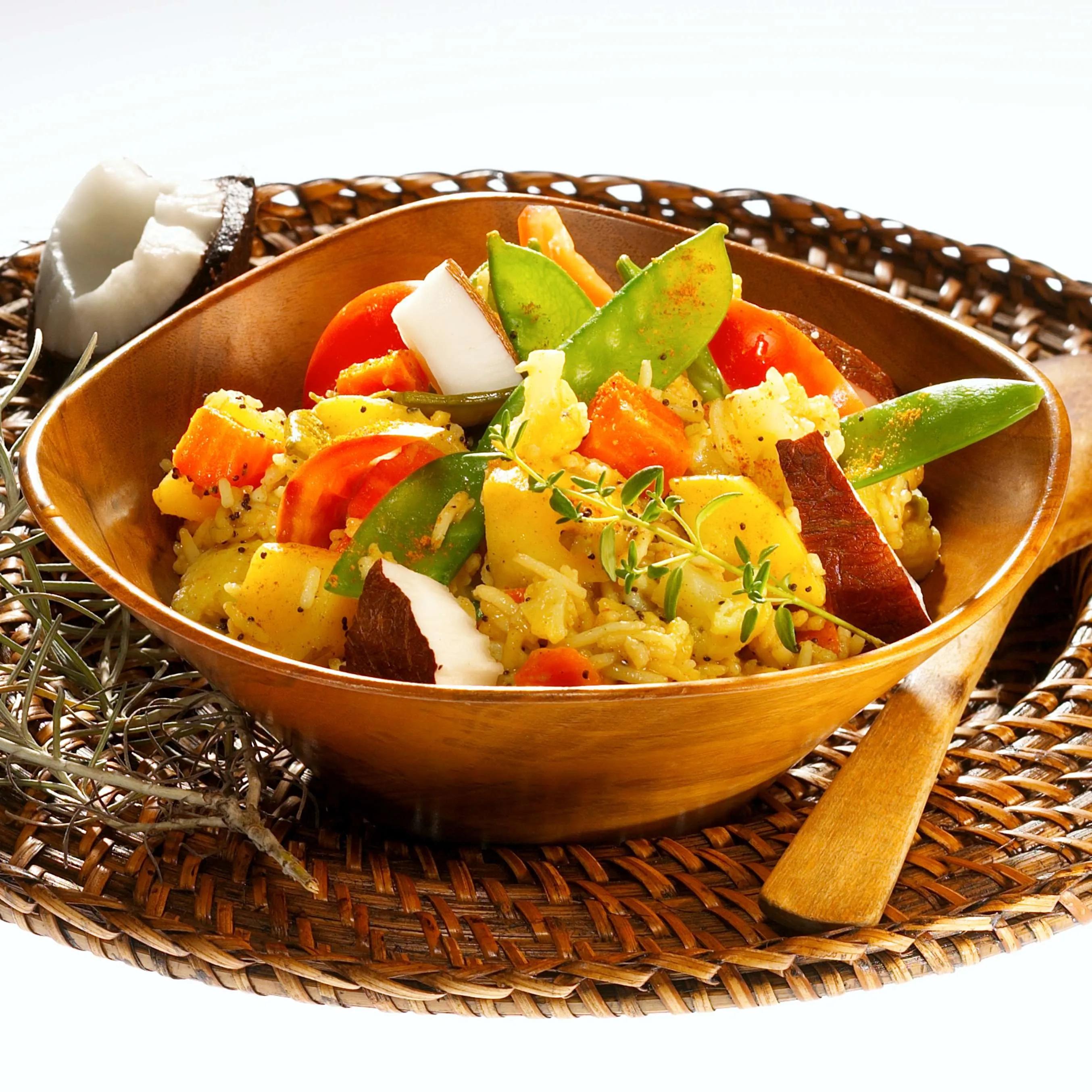 Indische Gemüse-Reis-Pfanne | Rezept | Indische vegetarische rezepte ...