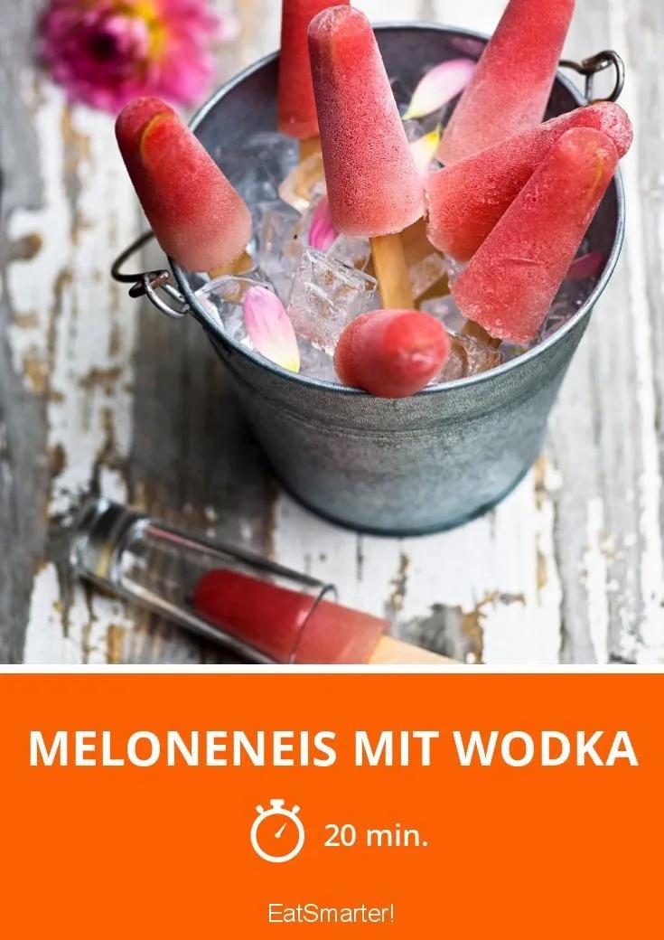 Meloneneis mit Wodka | Rezept | Melone eis, Meloneneis, Lebensmittel essen