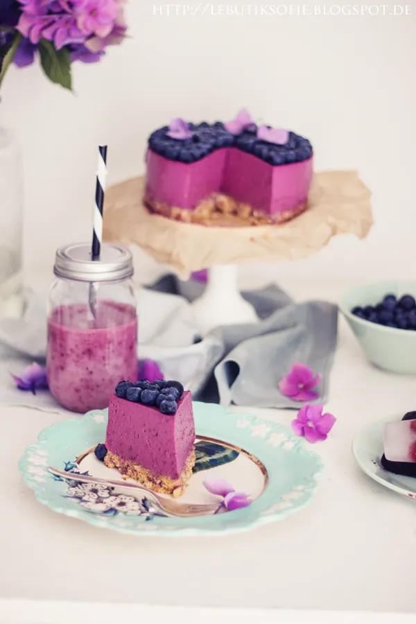 Blaubeer Lavendel Quark Torte in Radiant Orchid | butiksofie | Kuchen ...