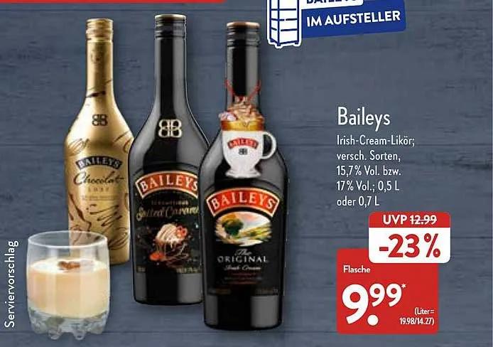 Baileys Irish-cream-likör Angebot bei ALDI Nord - 1Prospekte.de