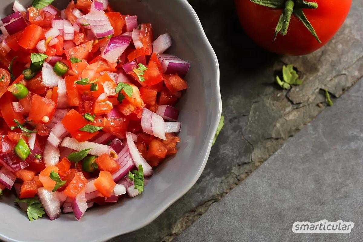 Salsa-Rezept: Scharfe Sauce selber machen auf Vorrat