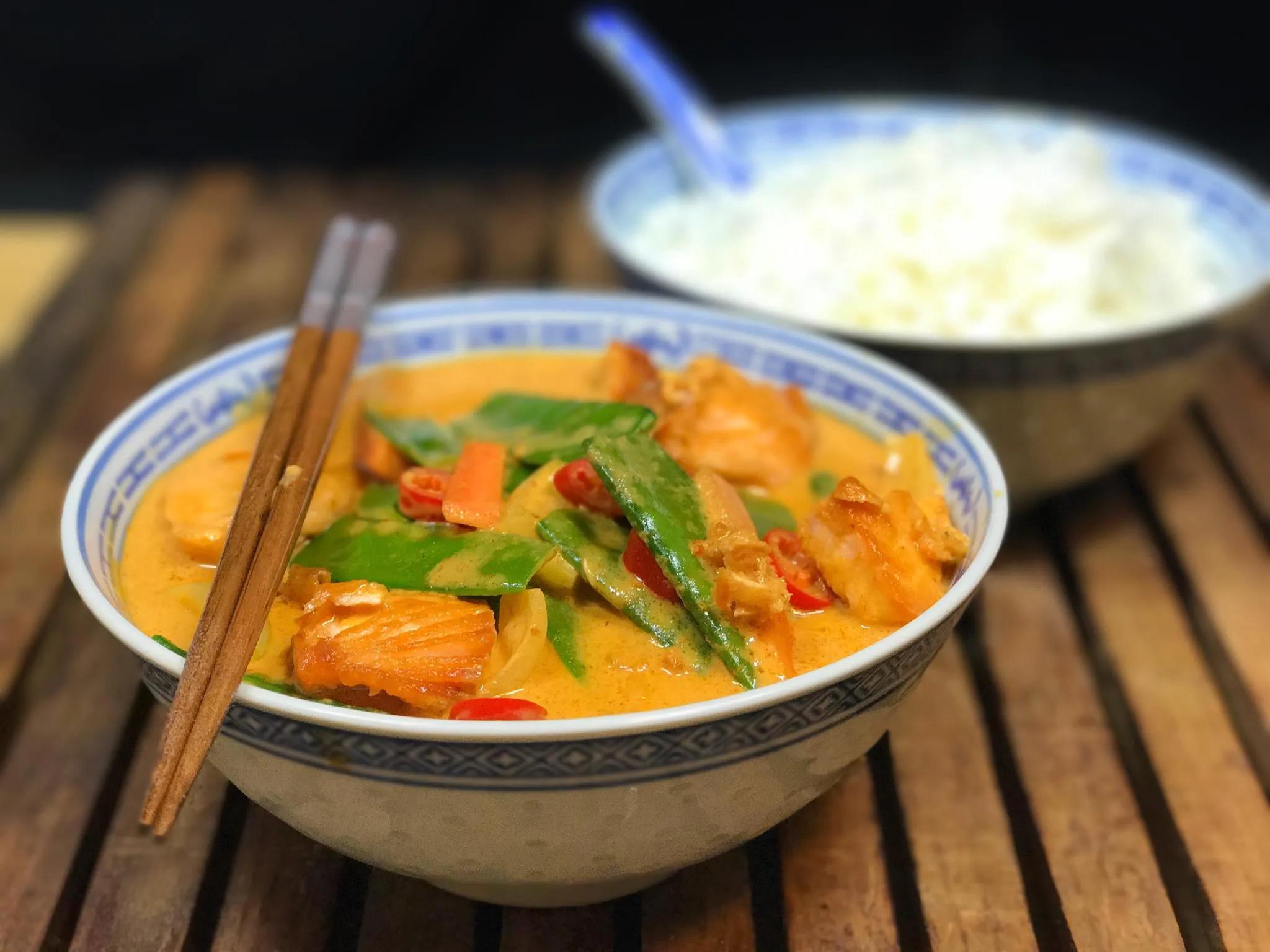 Asien Spezial - Thai Curry mit Lachs - Bigmeatlove