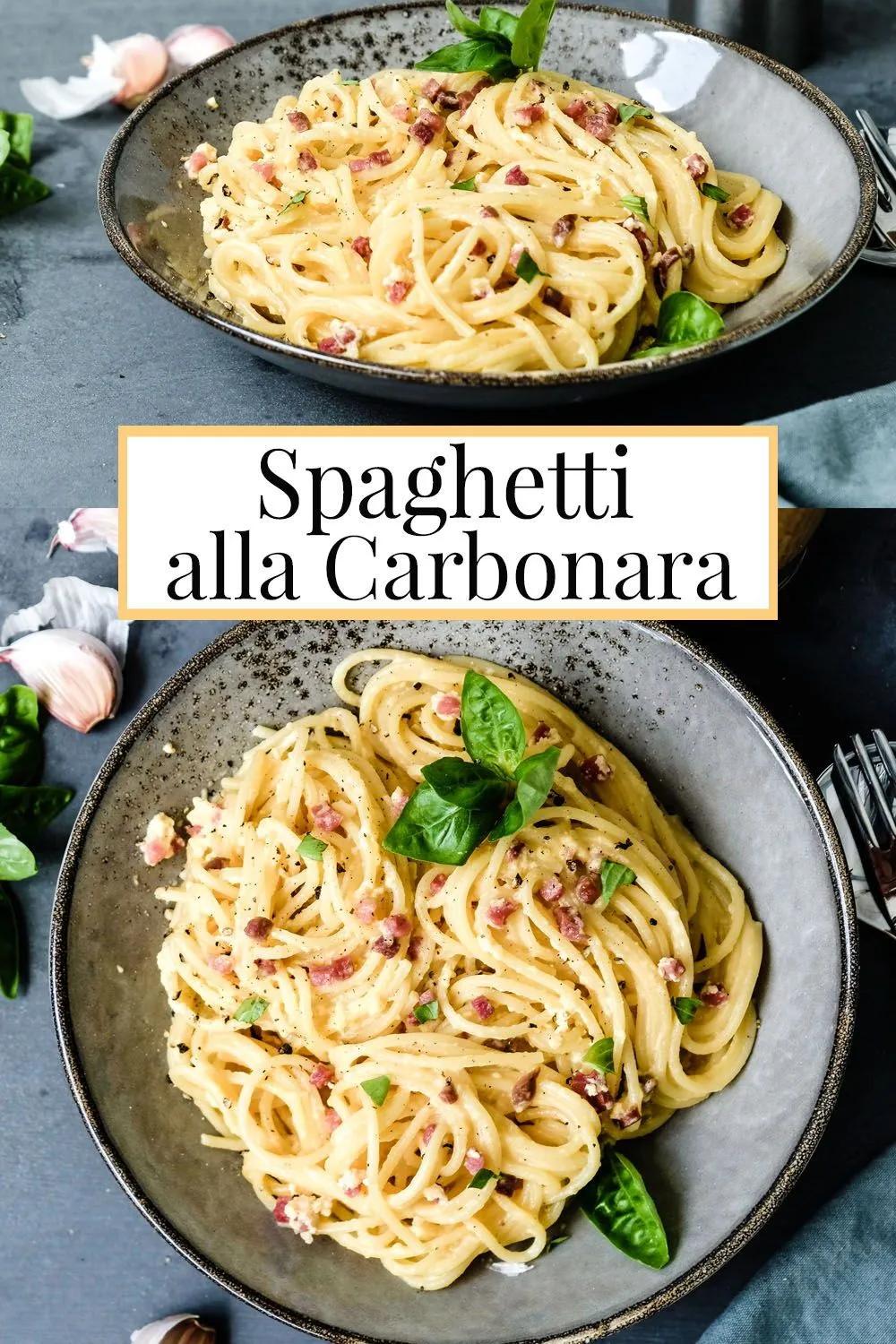 Spaghetti Carbonara Mit Sahne Ohne Ei Und Parmesan - baghdaddys