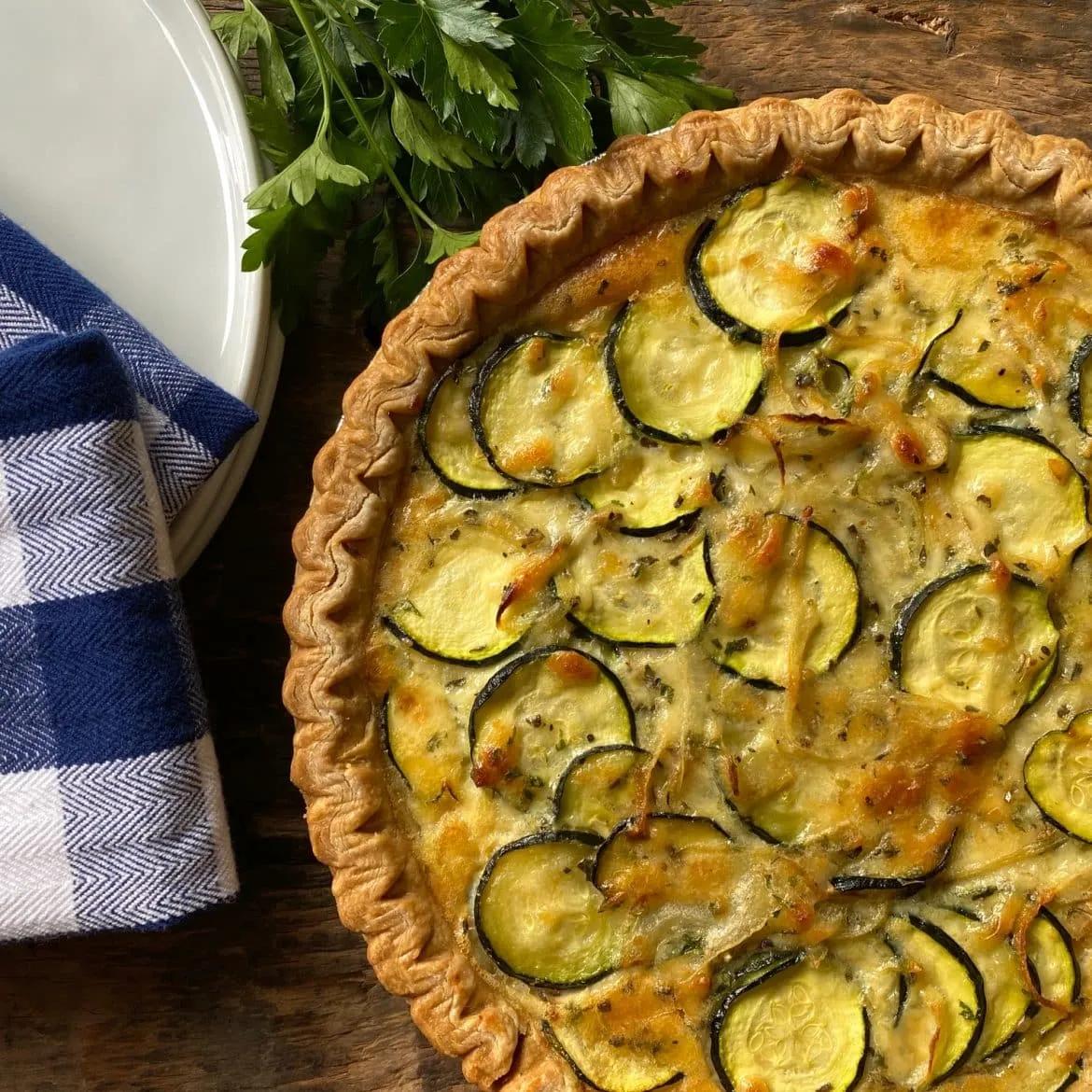 Zucchini Quiche - Pesto and Potatoes