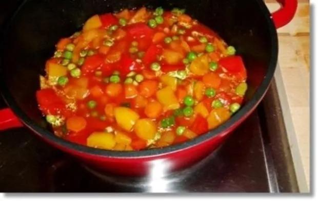 Buntes süß-sauer Gemüse auf chinesische Art -` ´- - Rezept - kochbar.de