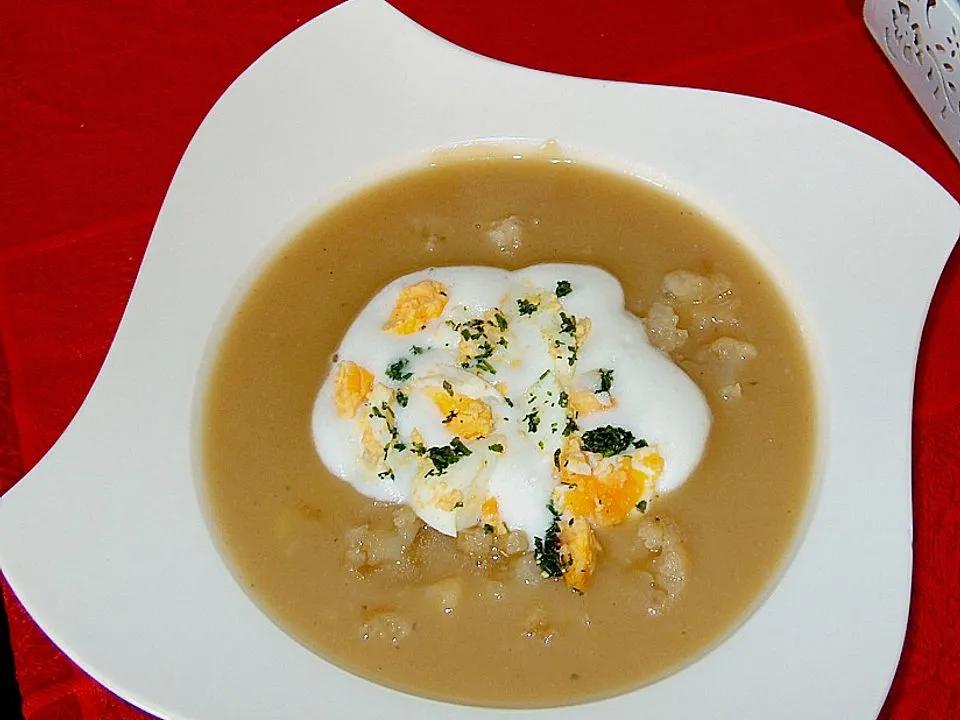 Blumenkohlsuppe mit Sahnehaube von gabriele1105| Chefkoch