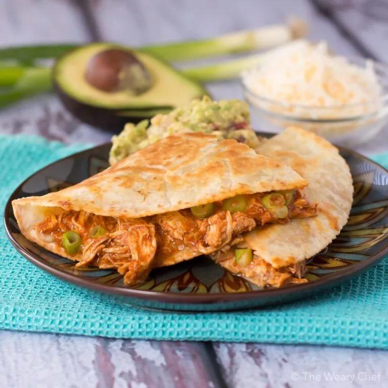 Enchilada Chicken Quesadillas - The Weary Chef