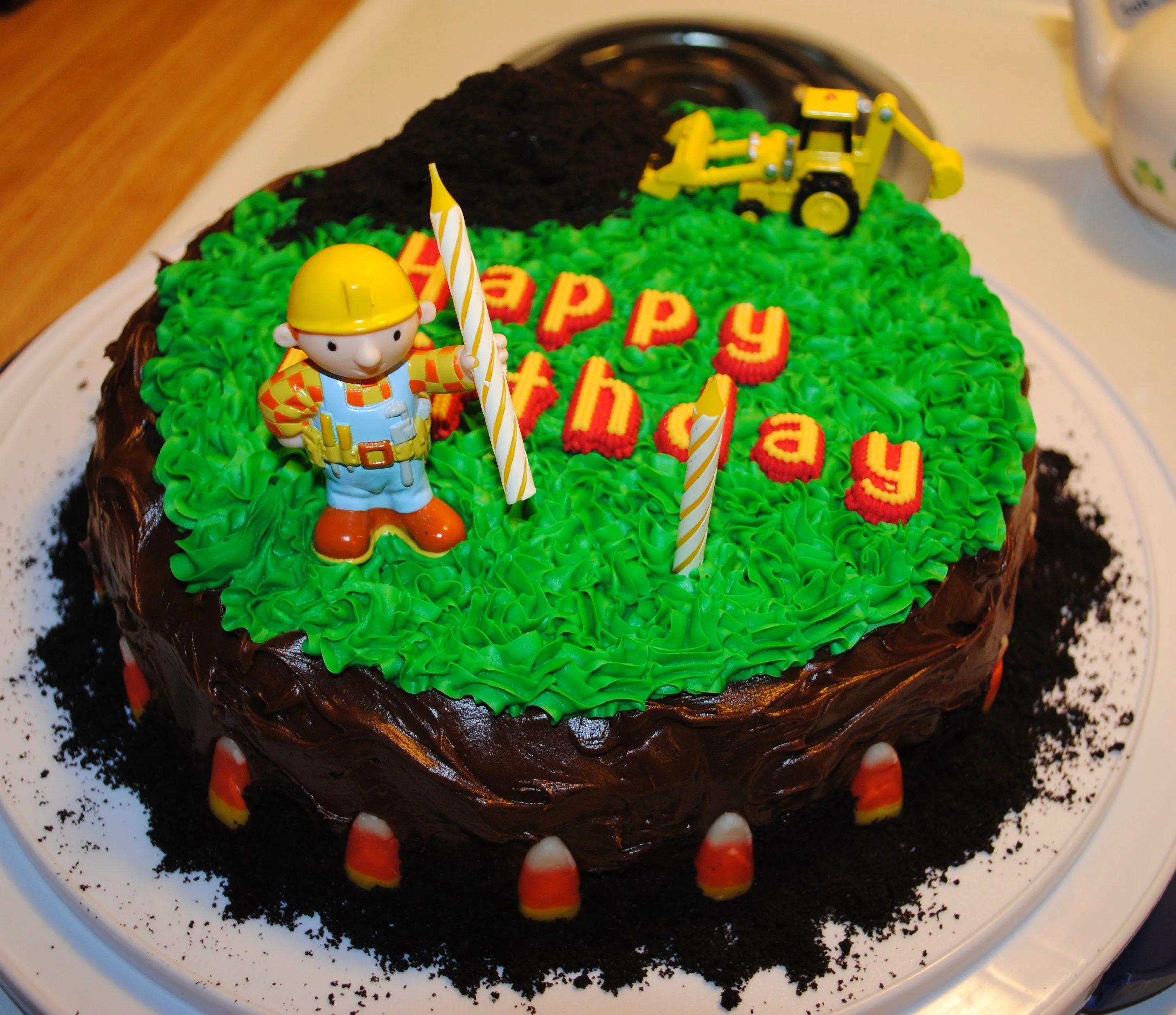 Bob The Builder cake I made for Kaden&amp;#39;s 2nd birthday! :) | Cupcake ...
