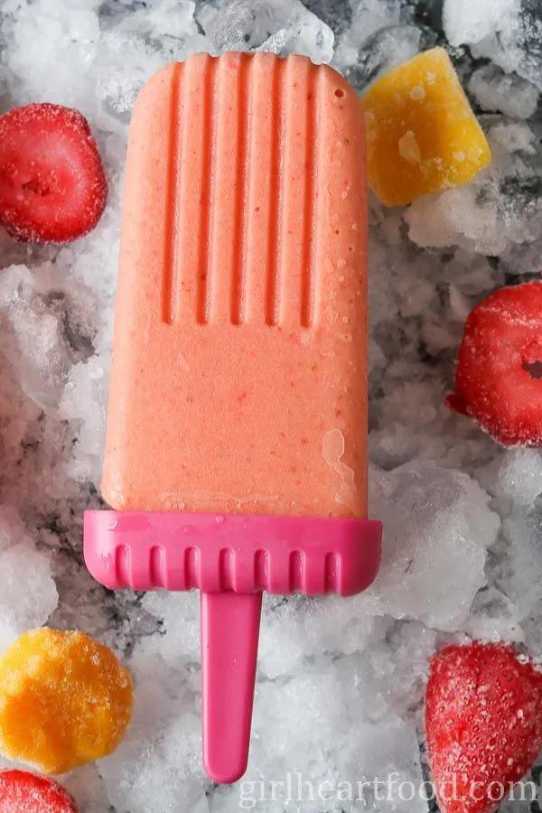 Healthy strawberry mango kefir ice pop. Perfect summertime treat ...