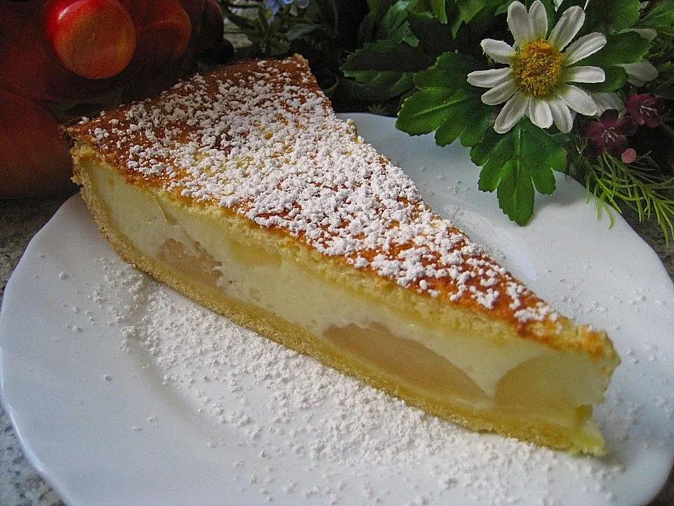 Birnenkuchen mit Guss von Apfelzweig| Chefkoch | Rezept | Birnen kuchen ...