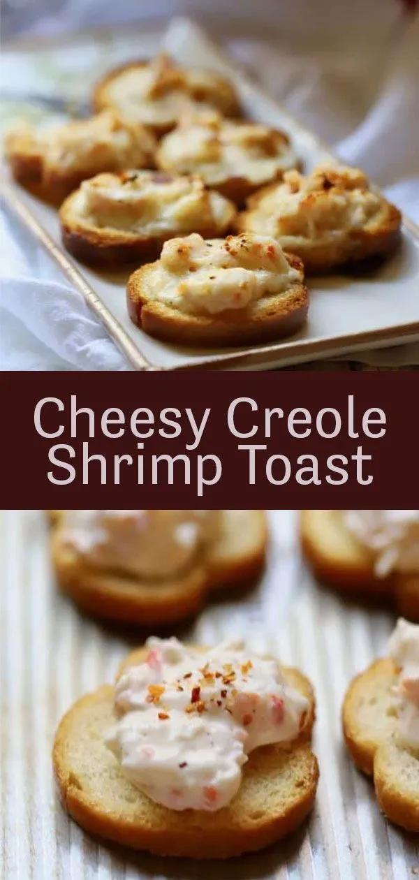 Käsiger kreolischer Garnelen-Toast - # | Shrimp toast, Toast recipes ...