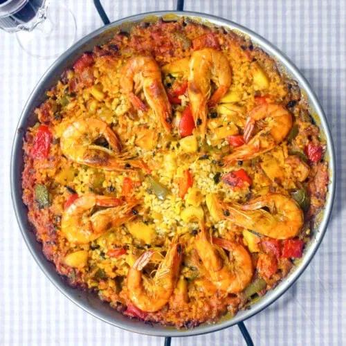 Paella de Mariscos (mit Meeresfrüchten) - Madame Cuisine