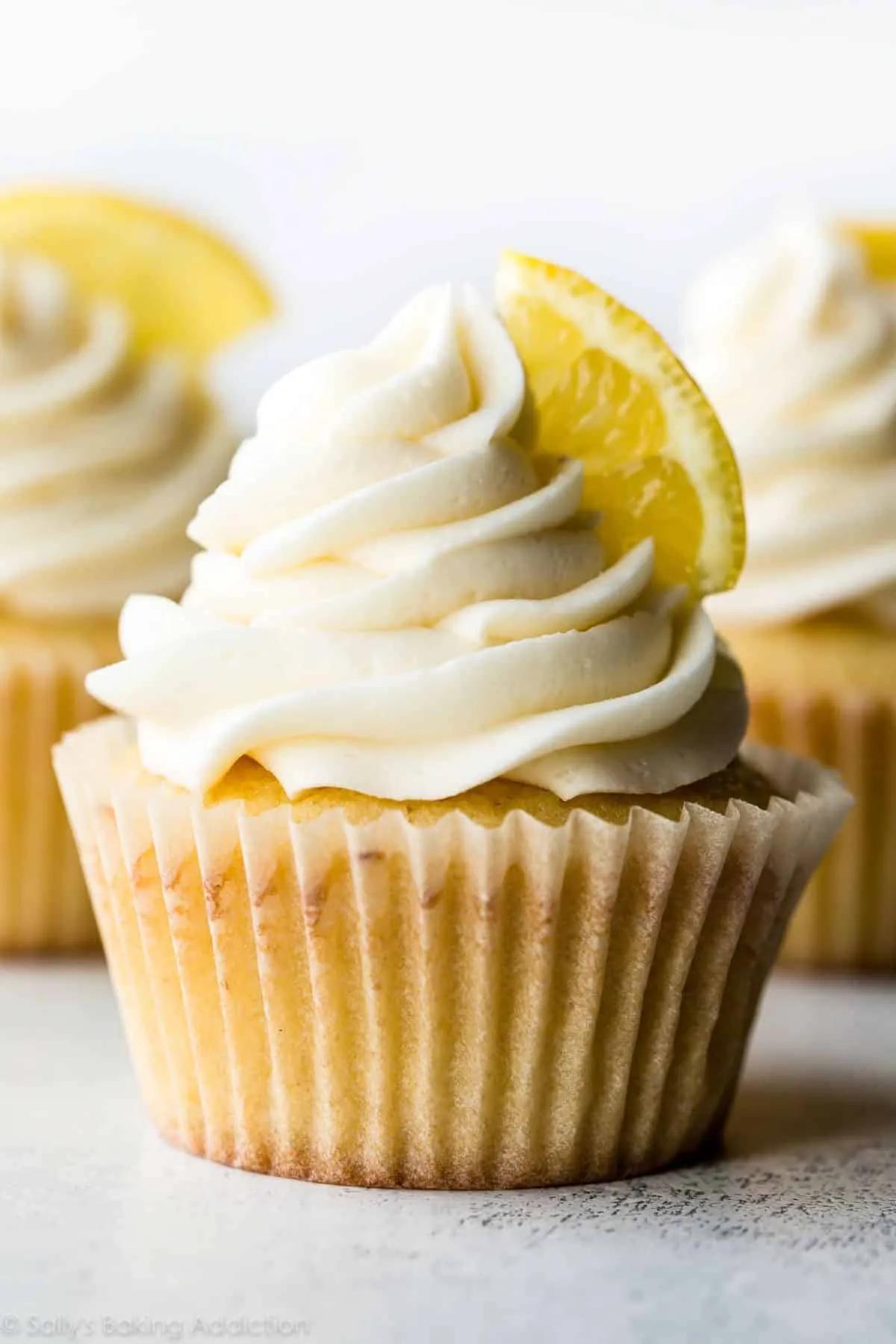 Homemade Lemon Cupcakes with Vanilla Frosting | Sally&amp;#39;s Baking Addiction