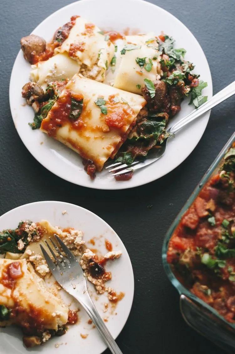 Tofu Lasagne Rolls | Vegetarian recipes, Food, Flavorful recipes