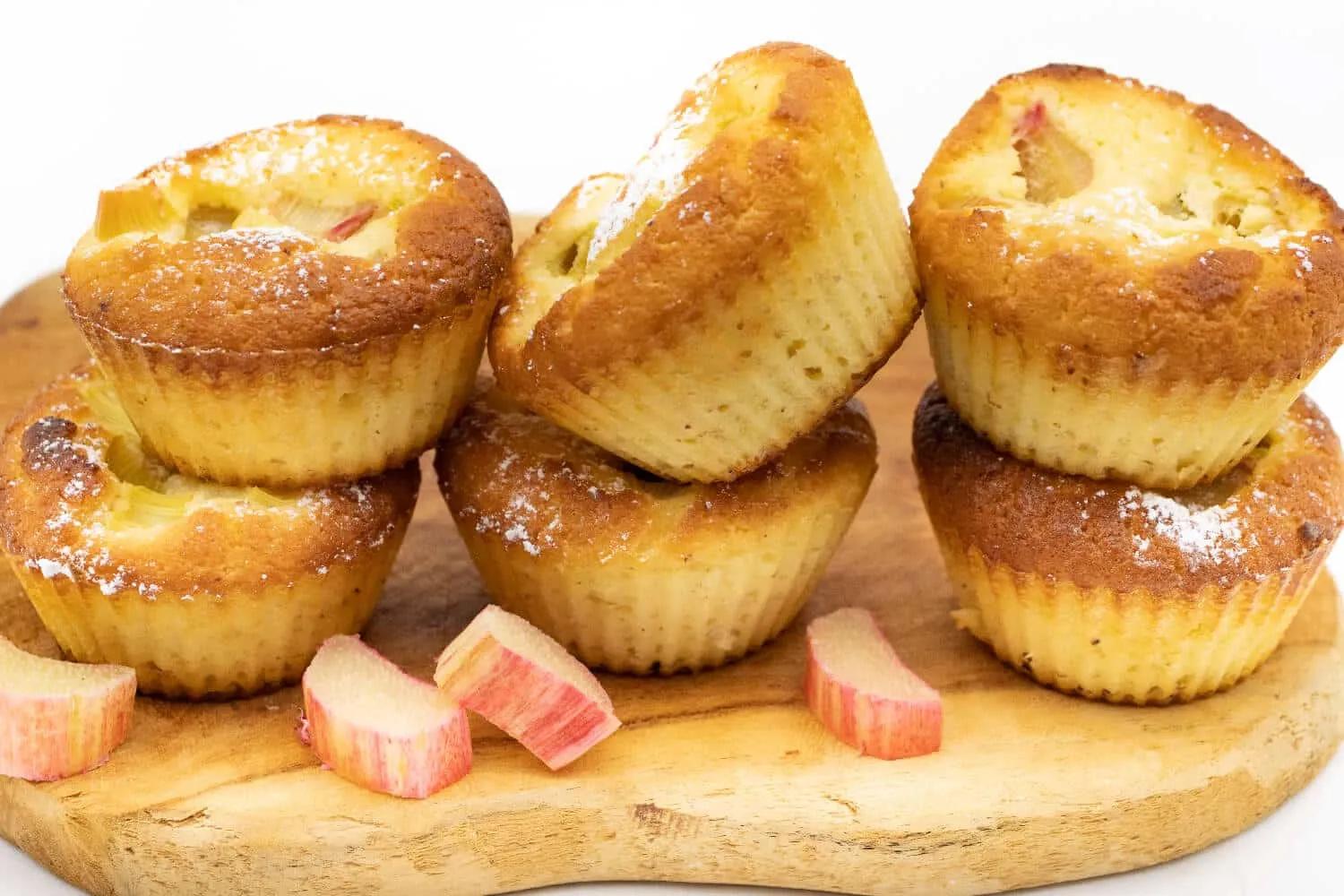 Rhabarber Muffins ohne Zucker - Staupitopia Zuckerfrei