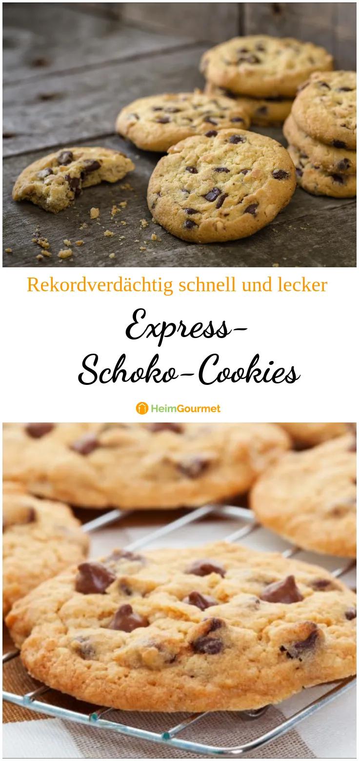 Express-Schoko-Cookies | Rezept | Schoko cookies, Kekse rezept einfach ...