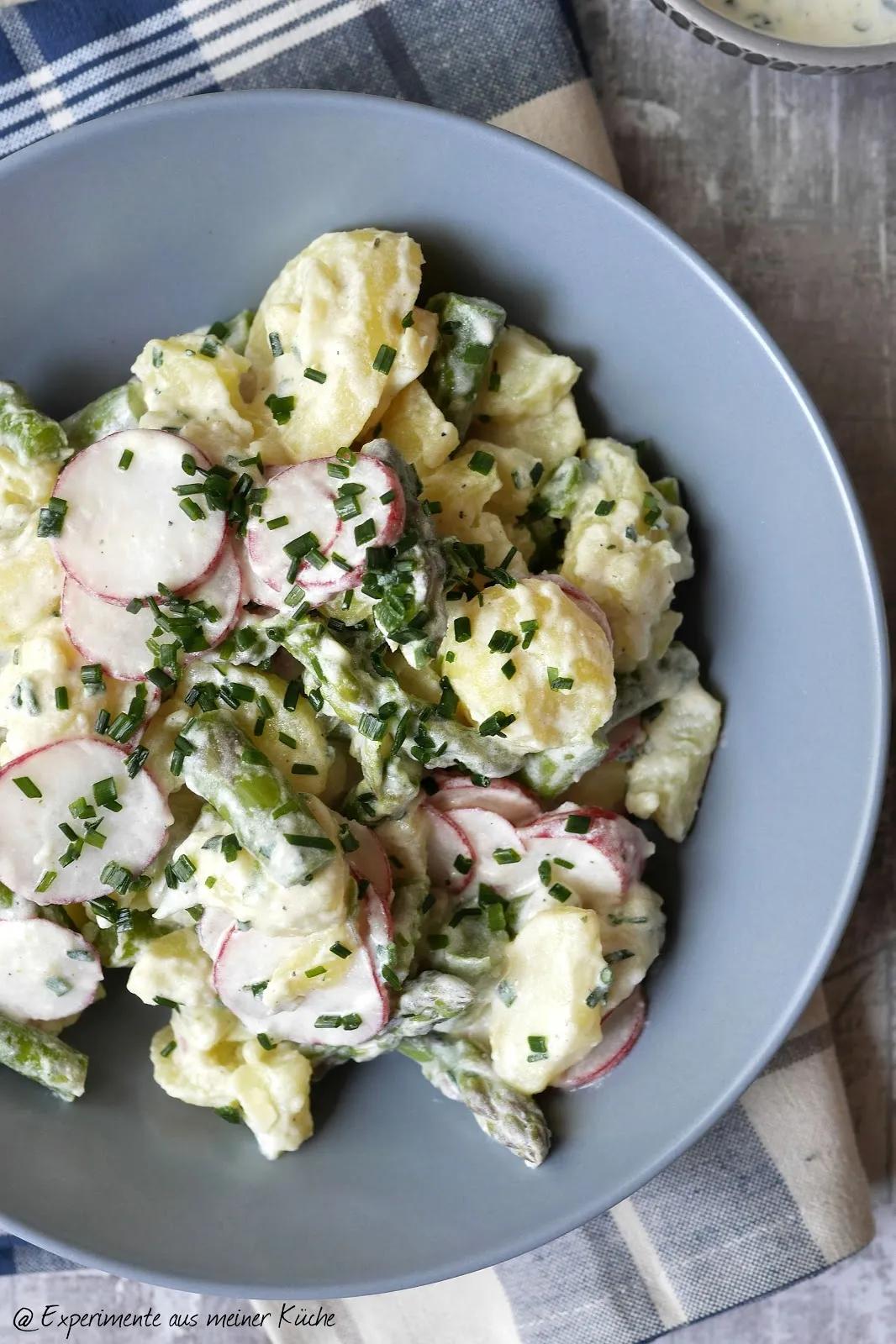 Experimente aus meiner Küche: Leichter Kartoffelsalat mit Spargel