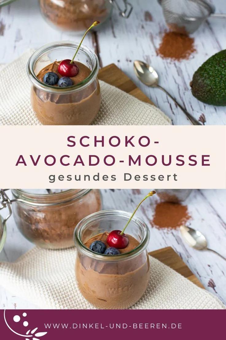 Schoko-Avocado-Mousse mit Cashew | Dinkel &amp; Beeren | Rezept | Gesunde ...