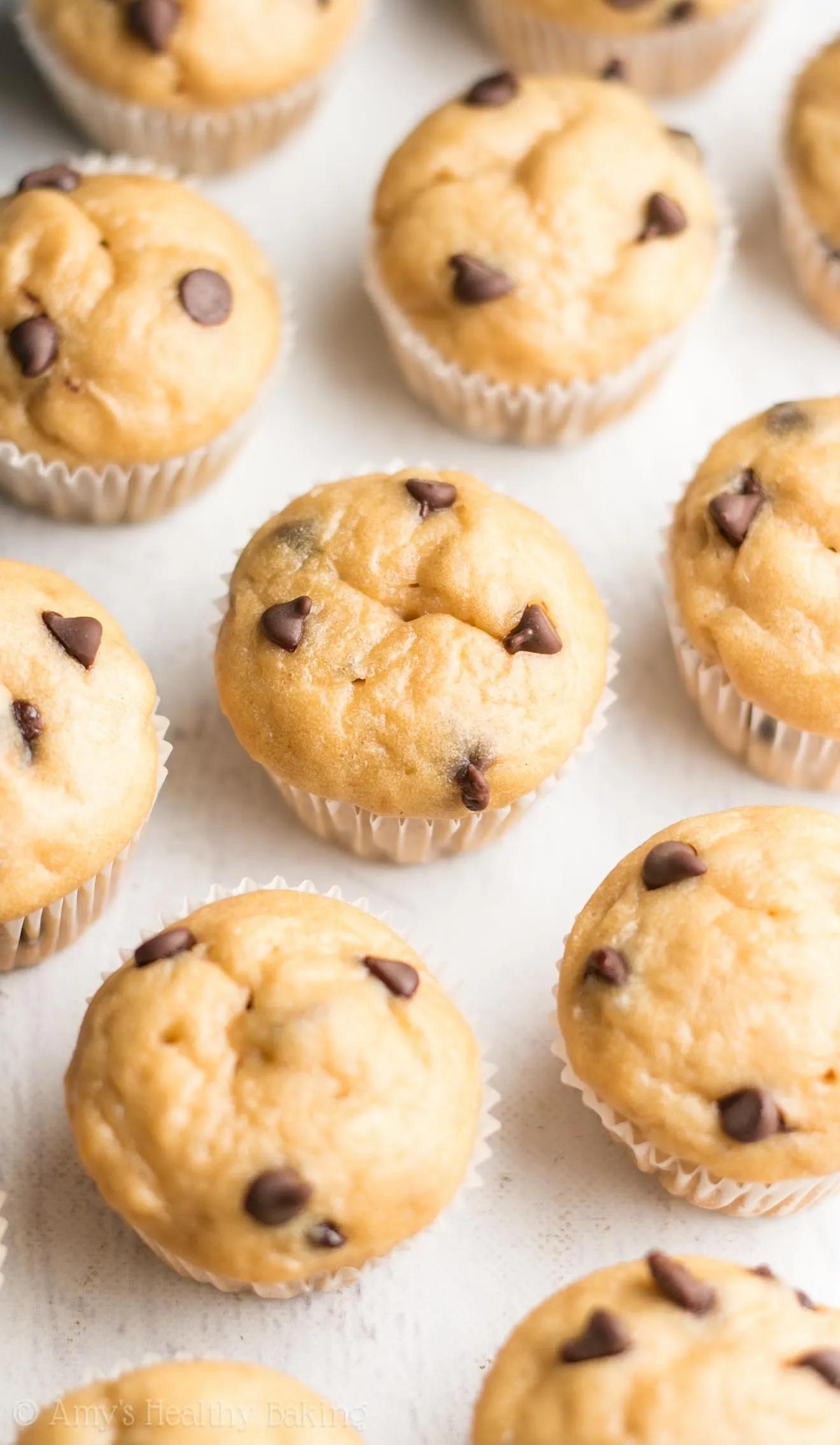 Healthy Chocolate Chip Mini Muffins | Amy&amp;#39;s Healthy Baking