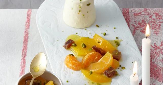 Kulinarische Sammlung: Orangencreme mit Zitruskompott