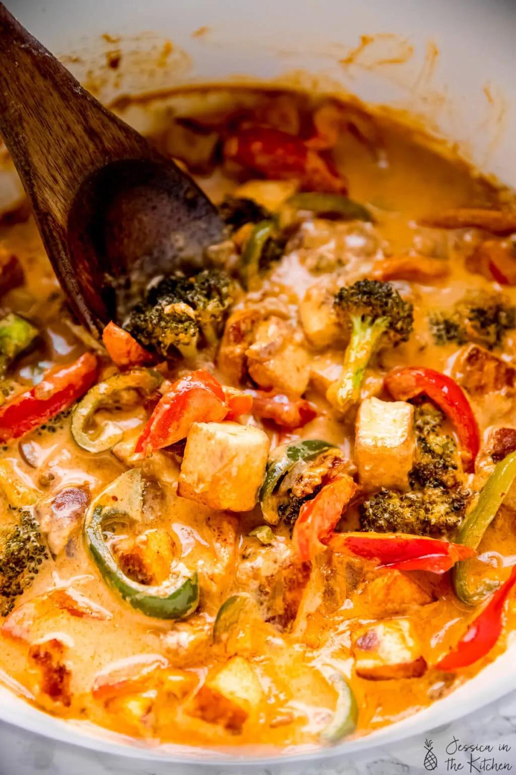Vegan Thai Red Curry with Tofu - Jessica in the Kitchen