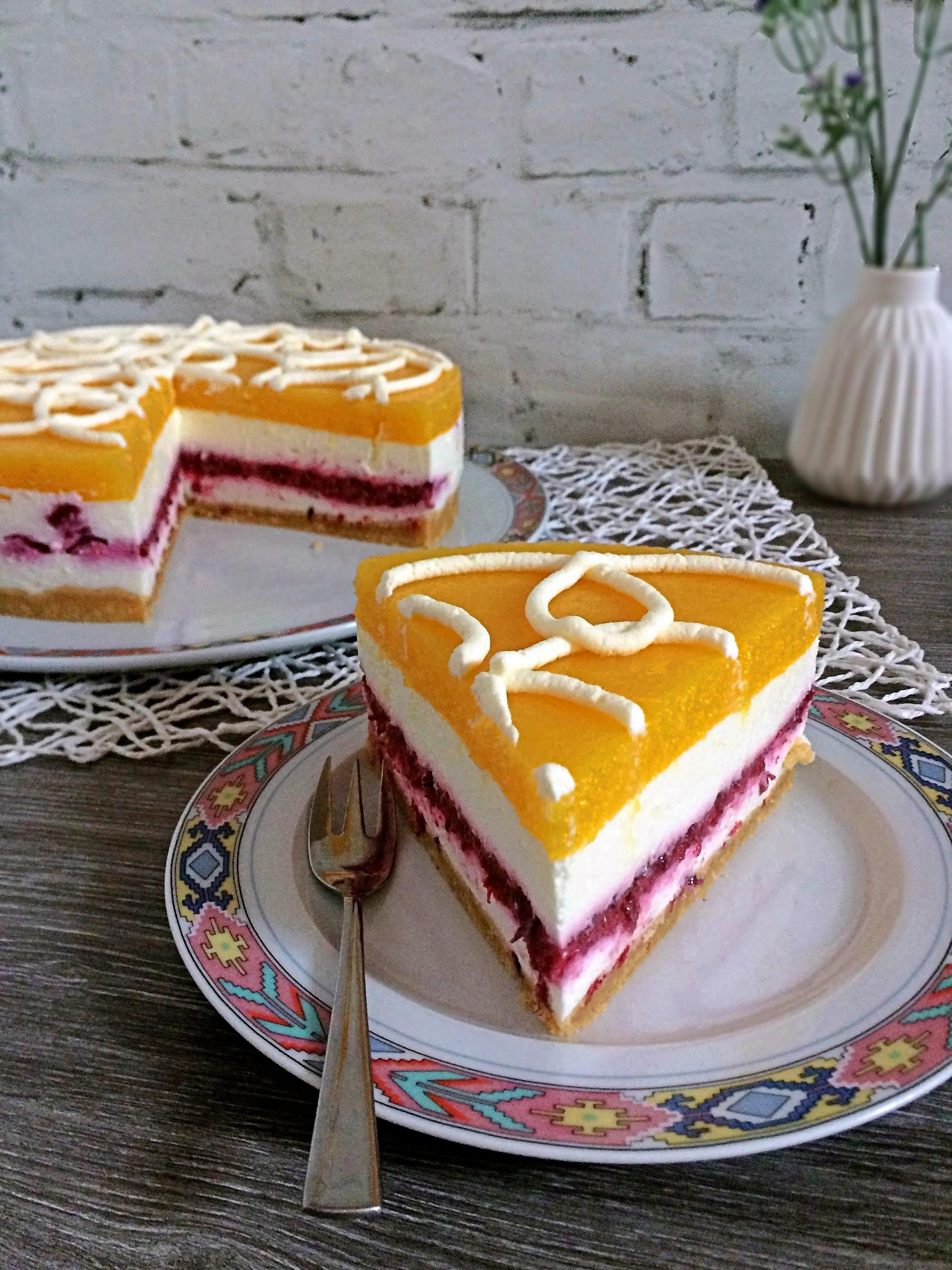 Pfirsich-Himbeer-Torte | Rezept (mit Bildern) | Kuchen ohne backen ...