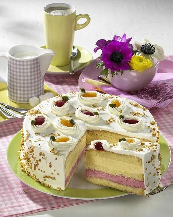 Himbeer-Pfirsich-Torte Rezept | LECKER | Leckere torten, Kuchen und ...