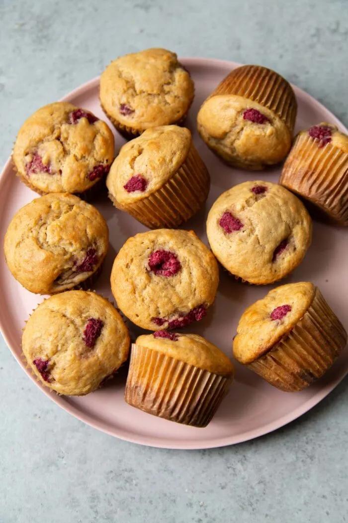 Banana Raspberry Buttermilk Muffins-The Little Epicurean