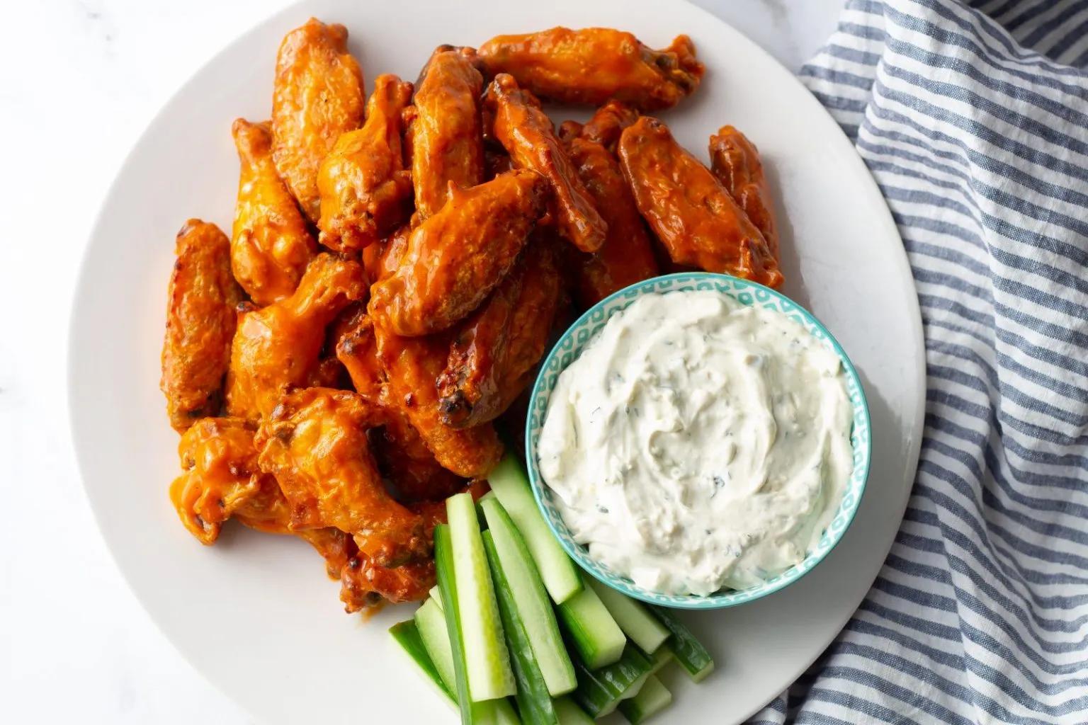 Buffalo Chicken Wings with Blue Cheese Dip - The MacPherson Diaries