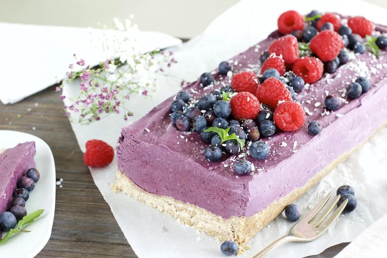 Blaubeer-Creme-Torte | ohne backen {gesund, glutenfrei Blueberry Cake ...