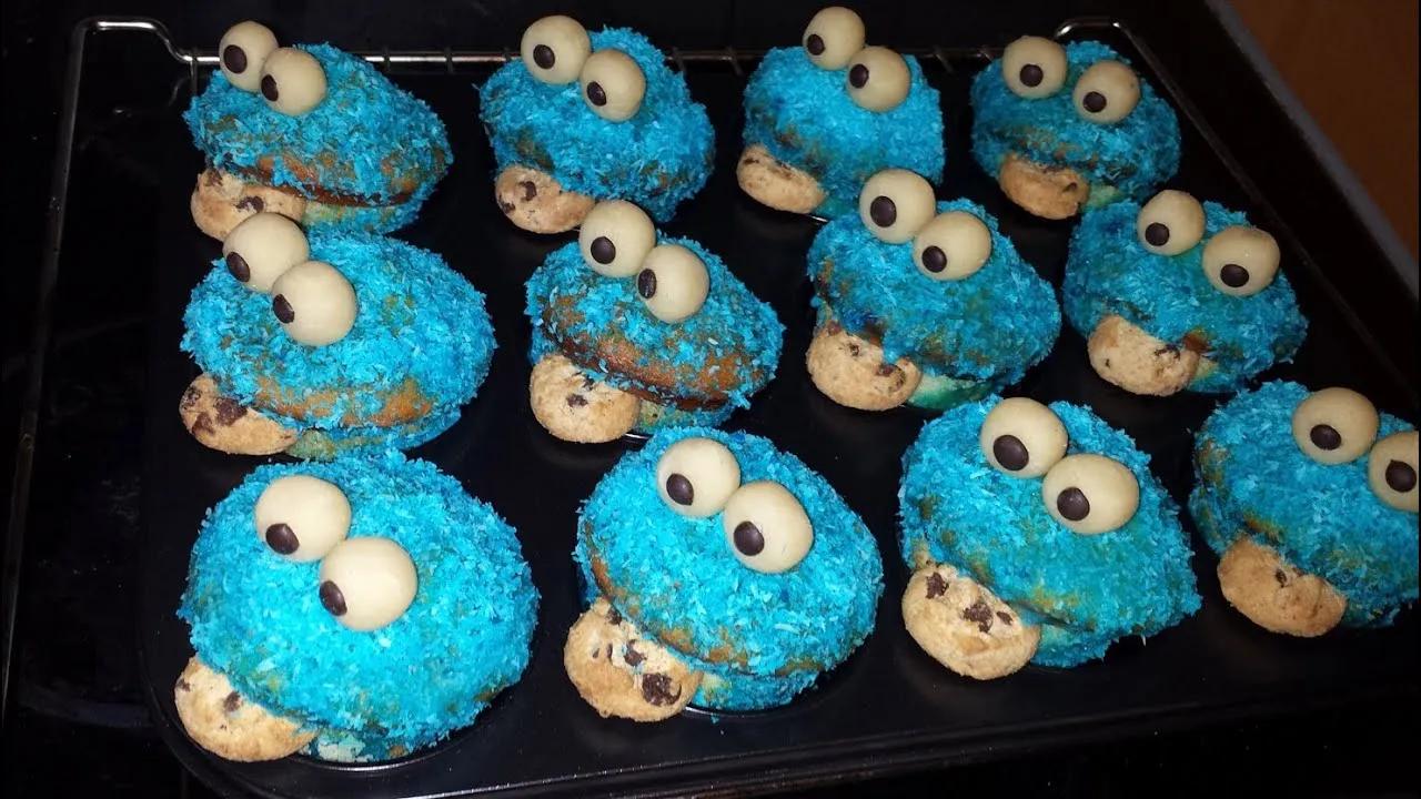 Krümelmonster Muffins/Cupcakes einfach selbst mach - YouTube