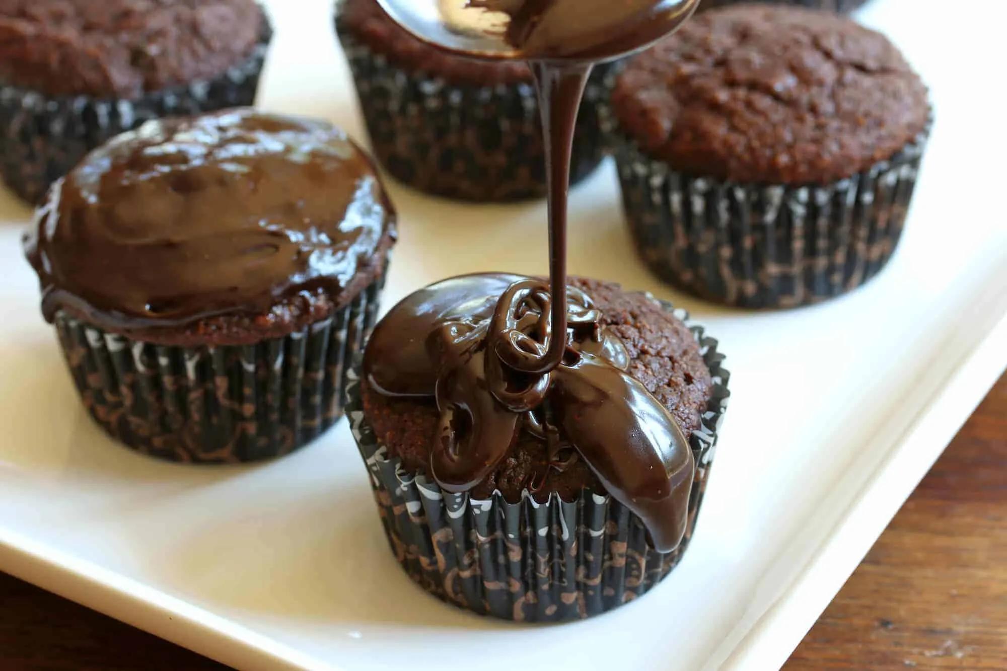 Mega Healthy Triple Chocolate Cupcakes - The Daring Gourmet