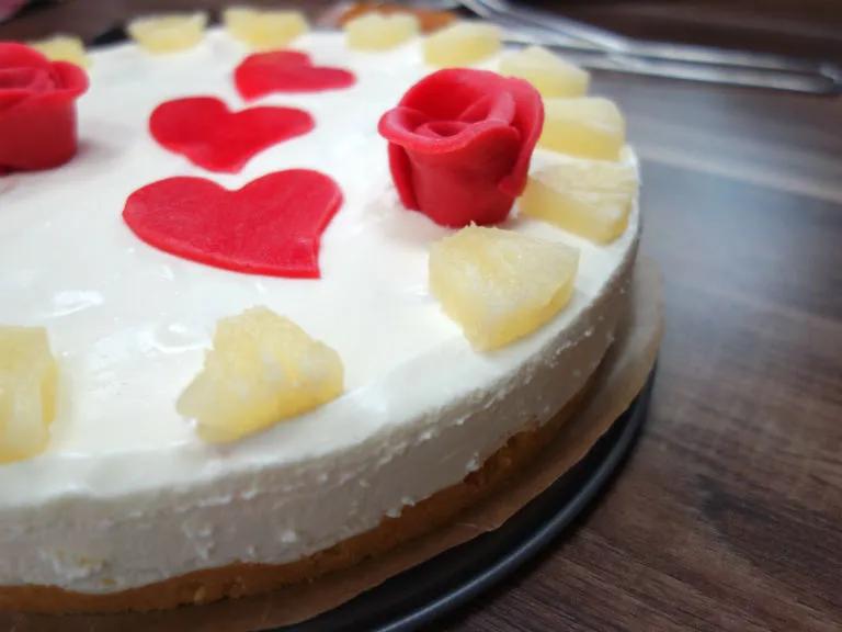 Ananas-Marzipan-Torte eine Kühlschrank-Torte ohne Backen - Meine Stube