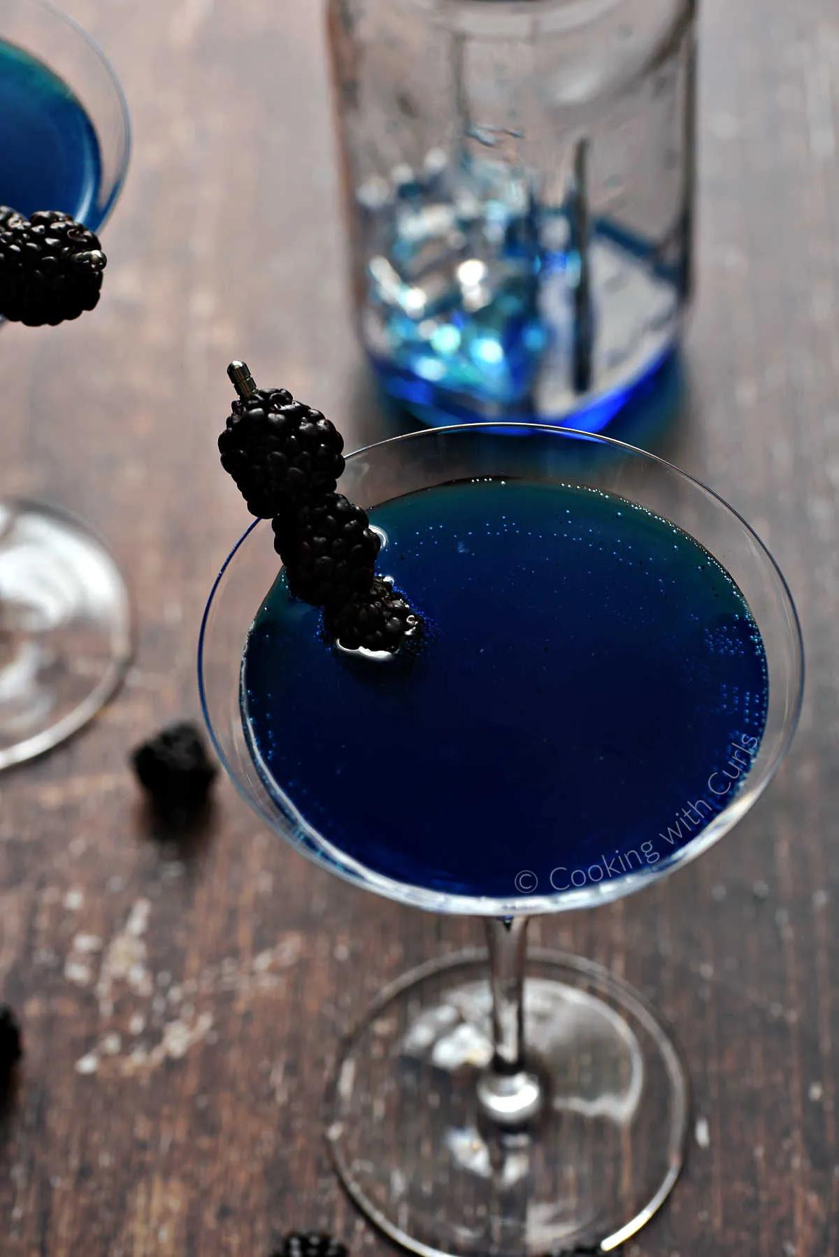 Royal Blue Martini - Cooking with Curls