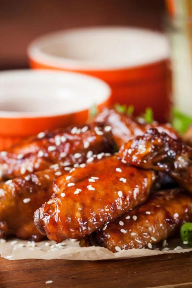 Chicken Wings mit Sesam in Honigsoße gebacken | Rezept | Hähnchenflügel ...
