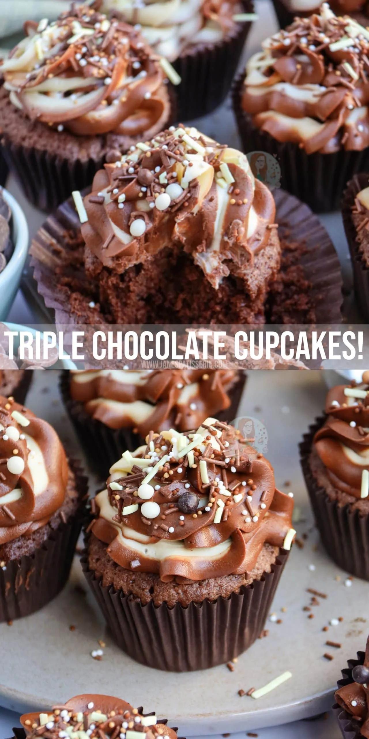Triple Chocolate Cupcakes! - Jane&amp;#39;s Patisserie