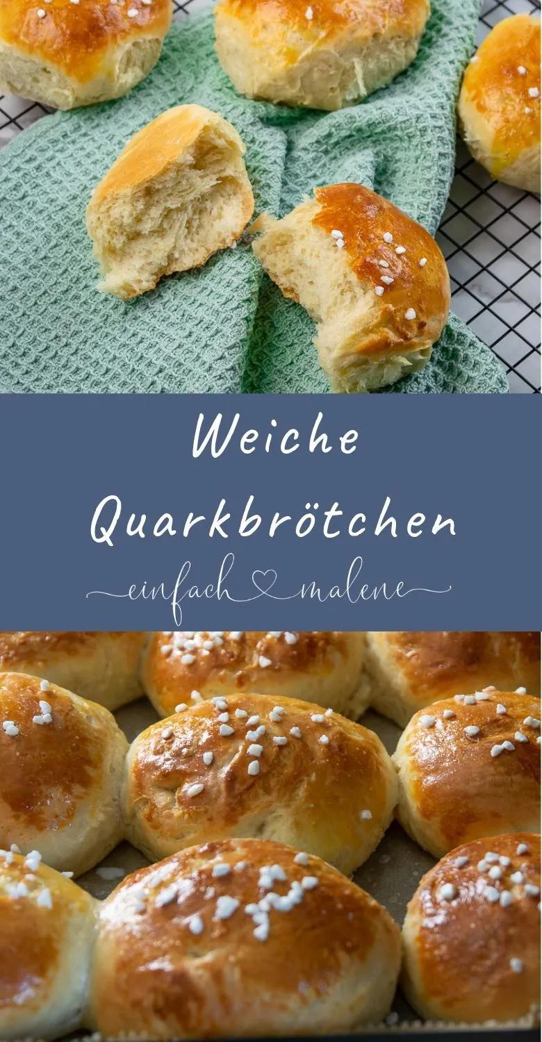 Weiche Quarkbrötchen wie vom Bäcker - mit Hefeteig - beliebt bei ...