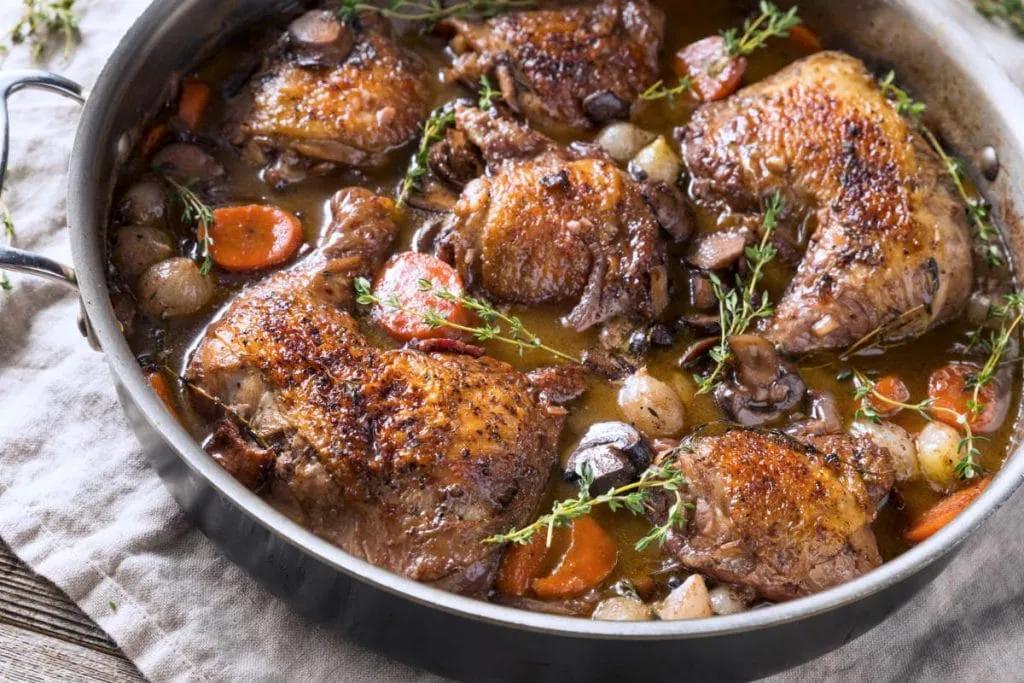 Coq Au Vin In Instant Pot: With Or Without Wine (Recipe) | Snippets Of ...