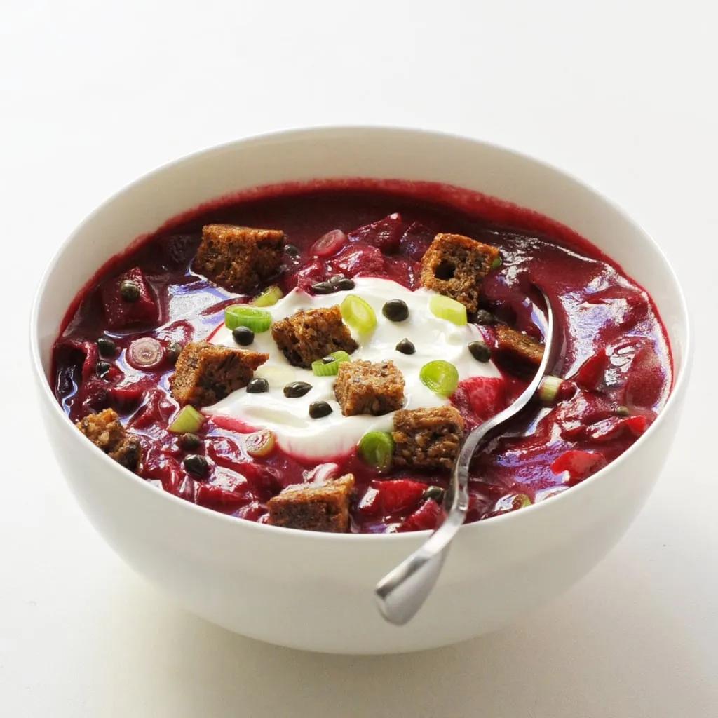 Beet and Red Cabbage Borscht Recipe | POPSUGAR Food