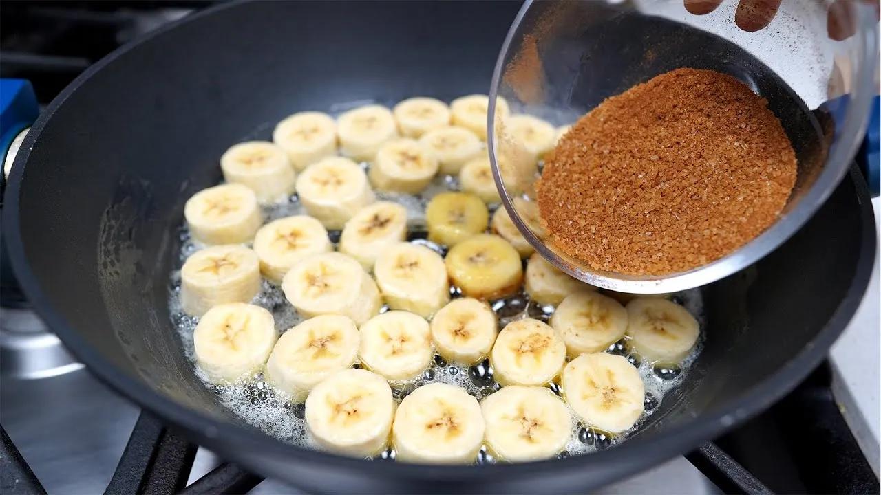 Gebratene Bananen schnell und einfach Dessert in 10 Minuten - YouTube