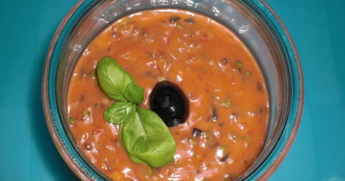 Tomaten-Paprika-Dip mit Oliven und Basilikum - einfach &amp; lecker ...