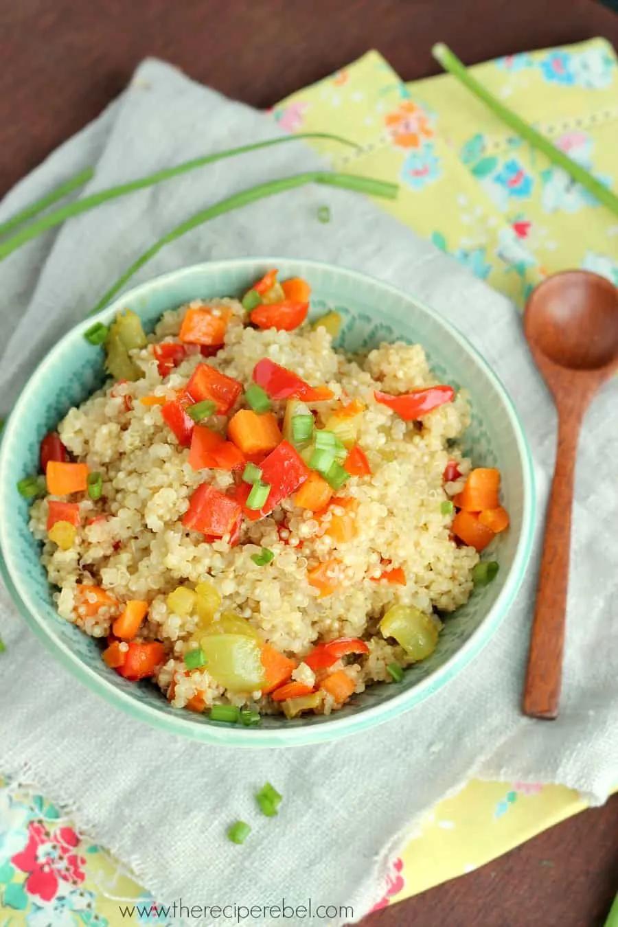 Quinoa Pilaf: a protein and veggie loaded side dish that goes with ...