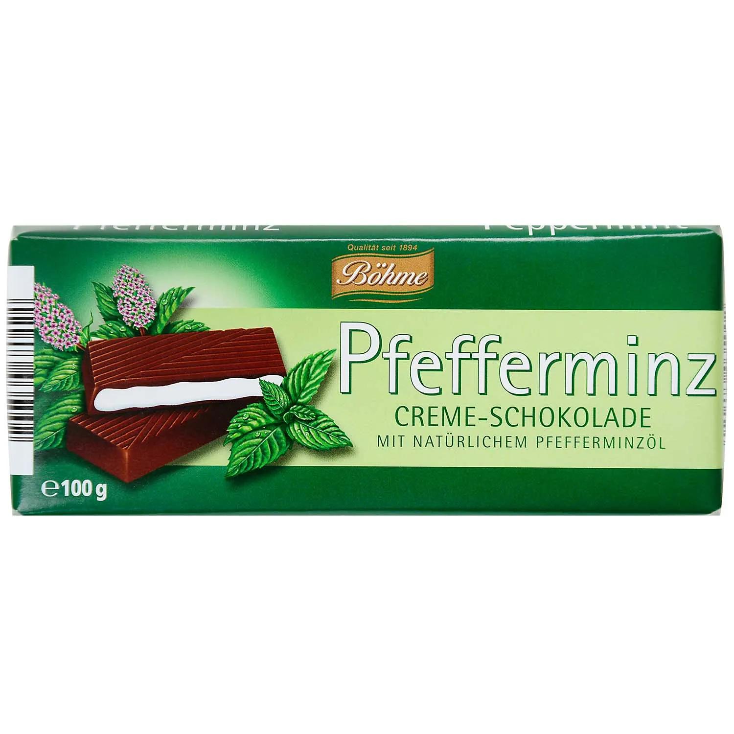 Böhme Pfefferminz Creme-Schokolade 100g | Online kaufen im World of ...