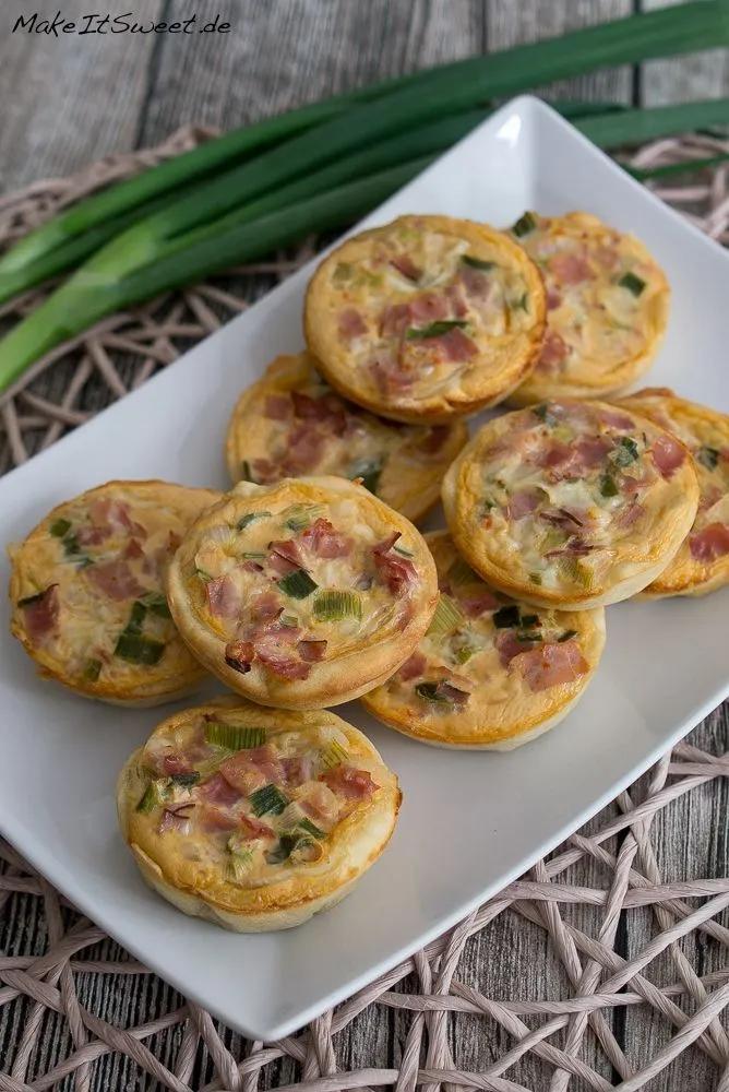 Mini Quiches mit Schinken Rezept - MakeItSweet | Fingerfood rezepte ...