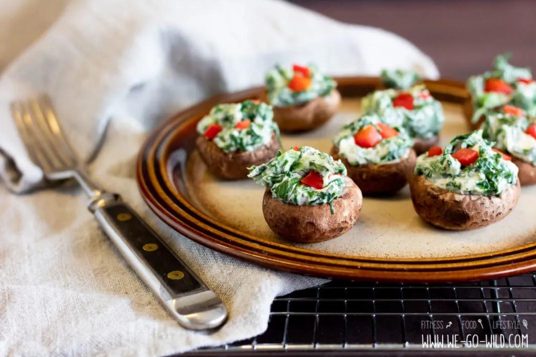 Gefüllte Champignons mit Frischkäse *Low Carb* - WE GO WILD